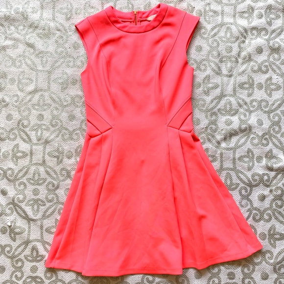 Ted Baker Mitton Pink Pleated Skater Scuba Dress - Picture 2 of 7